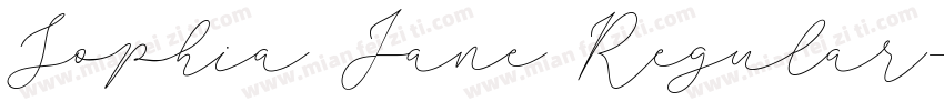 Sophia Jane Regular字体转换